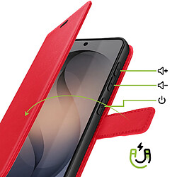 Avis Mayaxess Étui Portefeuille pour Galaxy S26 avec Dragonne et Fonction Stand Rouge