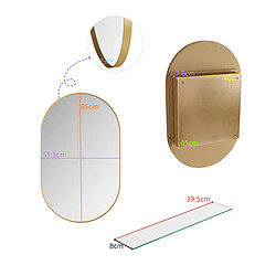 ByteLike Meuble de salle de bains avec miroir ovale pas cher