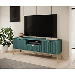 Acheter 3XELIVING Meuble TV : Labrador, or, 154 x 56 x 39 cm, poignées dorées