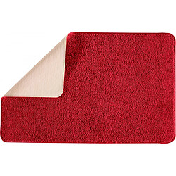 Guy Levasseur Tapis de bain uni en polyester rouge 50x80cm