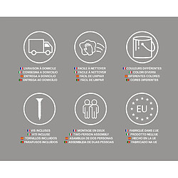 Acheter 3XELIVING Meuble TV : Anthracite, LED blanc, 100 × 32 × 34 cm