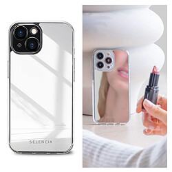Selencia Coque Mirror pour Apple iPhone 15 - Argent