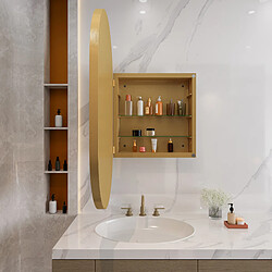 Avis ByteLike Meuble de salle de bains avec miroir ovale