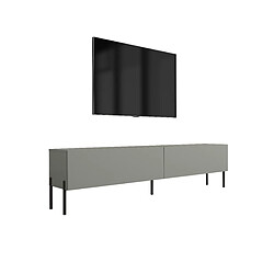3XELIVING Meuble TV : Aloès, 170 x 52 x 32 cm, pieds noires