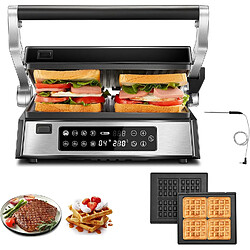 Vendos85 Grill 4-en-1 2200W Plaques Interchangeables
