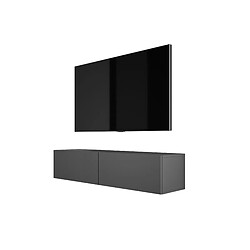 3XELIVING Meuble TV Suspendu, 140 x 34 x 32 cm, Anthracite