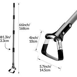 Brands Houe de Walensee, outil de jardin à main, manche en fer pour le désherbage, houe à étrier