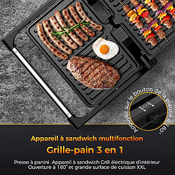 Vendos85 Grill 1500W Ouverture 180° Noir