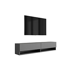 3XELIVING Meuble TV : Anthracite, 170 × 32 × 34 cm
