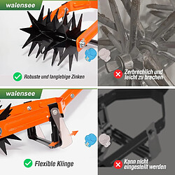 Brands Cultivateur Walensee réglable 2 en 1: mélange terre ou réensemencement gazon.