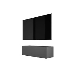 3XELIVING Meuble TV Suspendu, 100 x 34 x 32 cm, Anthracite