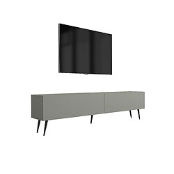 3XELIVING Meuble TV : Aloès, 170 x 52 x 32 cm, pieds noires