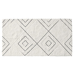 Guy Levasseur Tapis de bain à losanges en coton tufté 60x120cm 