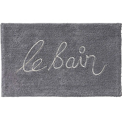 Guy Levasseur Tapis de bain en coton fantaisie gris 50x80cm