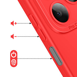 Acheter Avizar Coque pour Honor X5c Plus en Silicone Souple avec Renfort Bloc Caméra Rouge