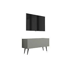 3XELIVING Meuble TV : Aloès, 100 x 52 x 32 cm, pieds noires
