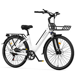 Vélo électrique ville 36V 500W Batterie 15.6Ah autonomie 90km Shimano 7 vitesses