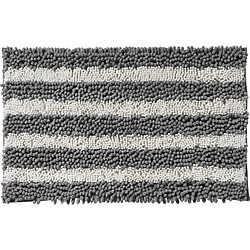Guy Levasseur Tapis de bain déco à rayures en polyester 50x80cm
