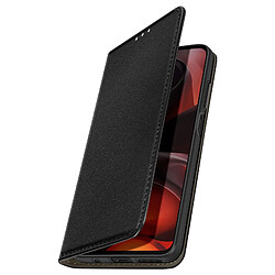 Mayaxess Étui Folio pour Moto G17 avec Porte-cartes et Fonction Support Vidéo Noir