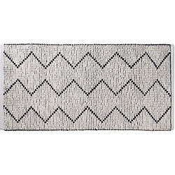Guy Levasseur Tapis de bain déco en polycoton blanc 60x120cm