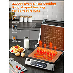 Vendos85 Grill 4-en-1 2200W Plaques Interchangeables