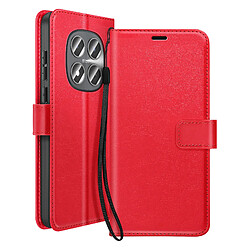 Mayaxess Étui Portefeuille pour Redmi Note 15 Pro 5G avec Dragonne et Fonction Stand Rouge