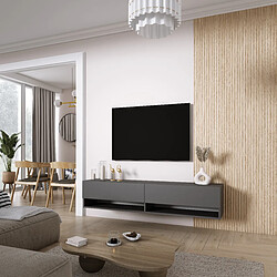 3XELIVING Meuble TV : Anthracite, 170 × 32 × 34 cm