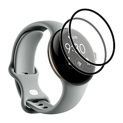 2 Verres trempé avec bords Noir pour Google Pixel Watch 2 1.2" 41mm - Visiodirect