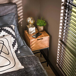 JLC KREATION Table de chevet en bois massif TALF