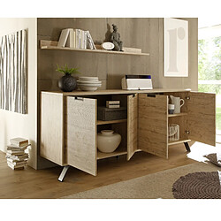 Avis JLC KREATION Buffet moderne en bois 4 portes 210cm DIANA