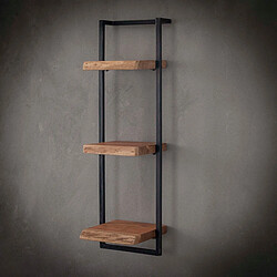 JLC KREATION Étagère murale en bois et métal H100cm ERNEST