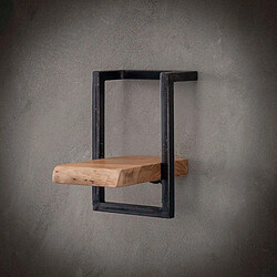 JLC KREATION Étagère murale en bois et métal 20cm ERNEST