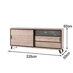 Acheter JLC KREATION Buffet contemporain 2 portes coulissantes PERO