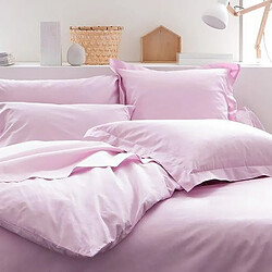 Home Collection DRAP PLAT 180X290 100% COTON 57FILS/CM2- POUDRE DE LILAS