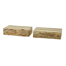 JLC KREATION Table de chevet en bois massif ALBERO L 1 tiroir (lot de 2)