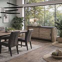 Acheter JLC KREATION Buffet bas moderne en bois avec portes coulissantes OLIVE