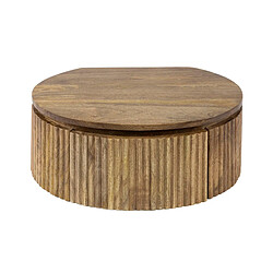 JLC KREATION Table de chevet en bois massif ONDULATA murale 1T