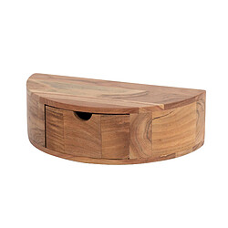 JLC KREATION Table de chevet en bois massif CURVA 1 tiroir