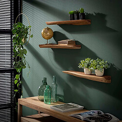 JLC KREATION Lot de 3 étagères murales en bois d'acacia ERNEST