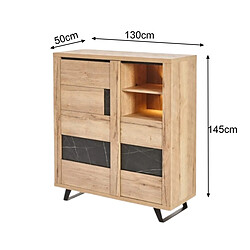 Acheter JLC KREATION Buffet haut contemporain bois effet céramique HORACE