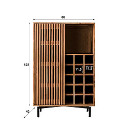 JLC KREATION Armoire à vin en bois massif DELIS pas cher