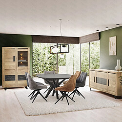 Avis JLC KREATION Buffet haut contemporain bois effet céramique HORACE
