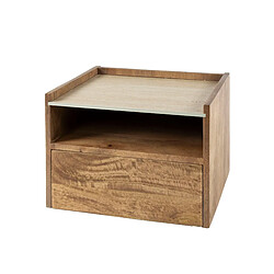 JLC KREATION Table de chevet en bois massif ROCCIA L
