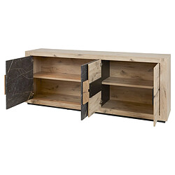Acheter JLC KREATION Buffet moderne bois et marbre avec LED 240cm RACHA