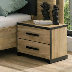 JLC KREATION Chevet en bois style industriel PIERRE