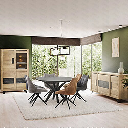 Avis JLC KREATION Buffet contemporain effet bois et céramique 225cm HORACE