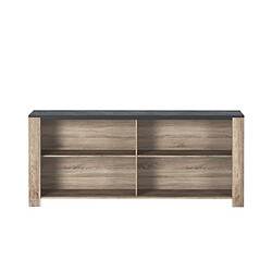 JLC KREATION Buffet bas moderne en bois avec portes coulissantes OLIVE pas cher