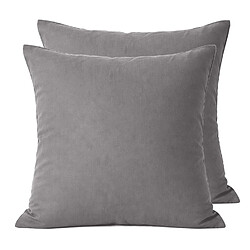 Home Collection Lot de 2 taies d'oreiller 100% percale de coton 70 fils