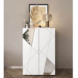 JLC KREATION Meuble à chaussures moderne laqué blanc ANTONIA