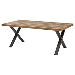 JLC KREATION Salle à manger complète MONA (Buffet + Table pied X) pas cher